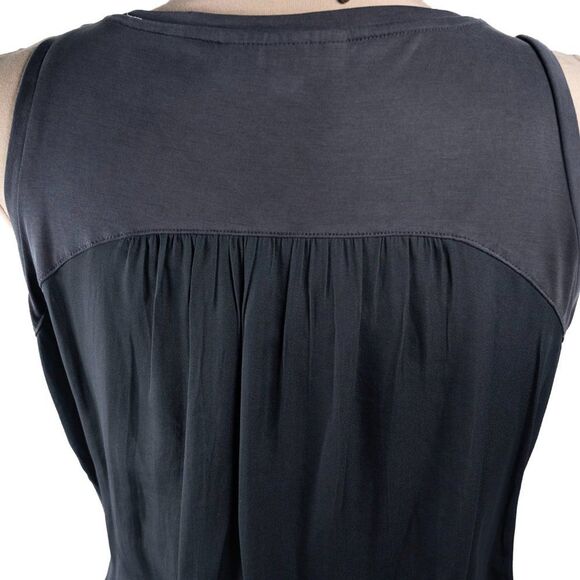 Ann Taylor Loft Petite Grey Mixed Media Tank - Picture 5 of 7